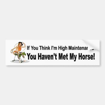 Funny Car Sticker For Women Who Own Horses by Stickies at Zazzle