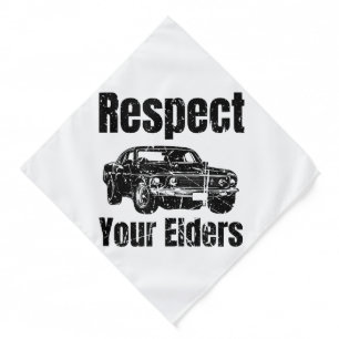 Funny Car - Vintage Respect Your Elders Classic Mu Bandana