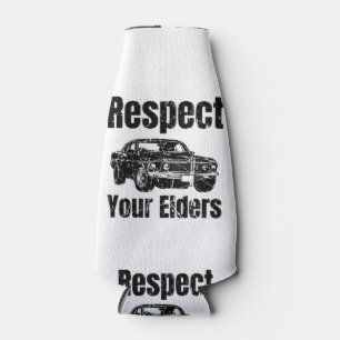 Funny Car - Vintage Respect Your Elders Classic Mu Bottle Cooler