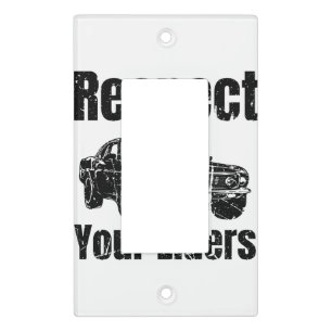 Funny Car - Vintage Respect Your Elders Classic Mu Light Switch Cover