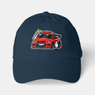 Funny Car Youth Dad Cap | Red Cool Car