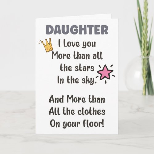 Funny Card For Daughter