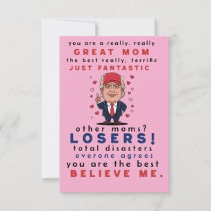 Funny Card for Mom from Daughter, Son, Kids.