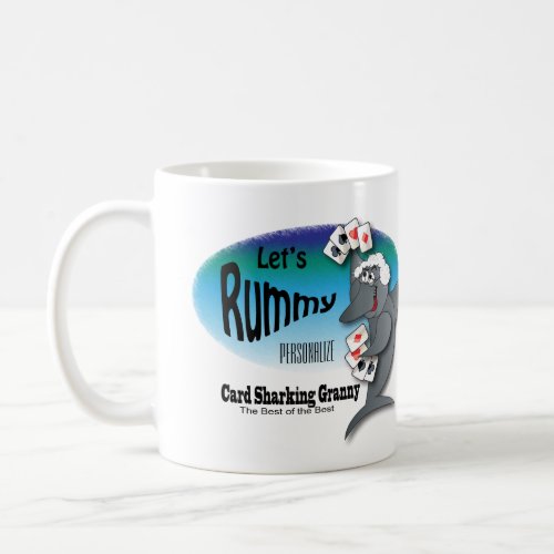 Funny Card Sharking Granny  Coffee Mug