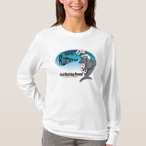 Funny Card Sharking Granny  T_Shirt