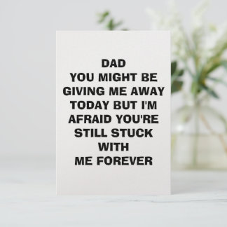 Funny Card To Dad On Wedding Day