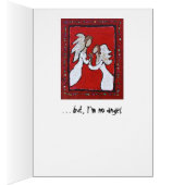 Funny card with dog and angels (Inside (Right))