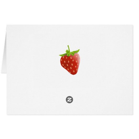 Funny Card, You stand out like a Strawberry (Back Horizontal)