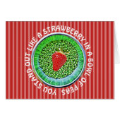Funny Card, You stand out like a Strawberry (Front Horizontal)