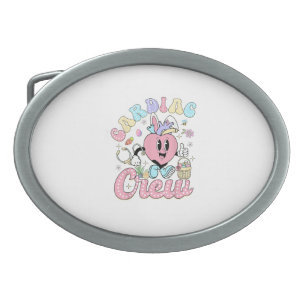 Funny Cardiac Crew Easter Day CVICU Nurse Cardiolo Belt Buckle
