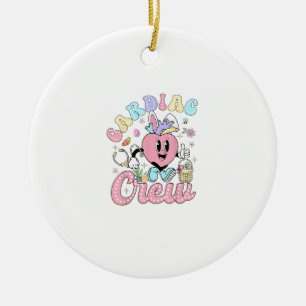 Funny Cardiac Crew Easter Day CVICU Nurse Cardiolo Ceramic Ornament