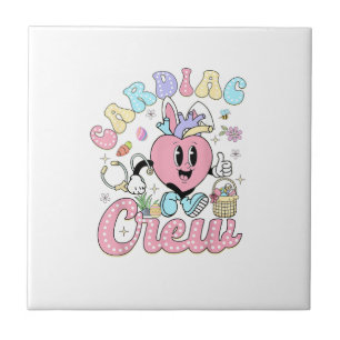 Funny Cardiac Crew Easter Day CVICU Nurse Cardiolo Ceramic Tile
