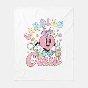 Funny Cardiac Crew Easter Day CVICU Nurse Cardiolo Fleece Blanket