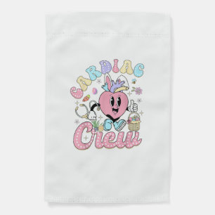 Funny Cardiac Crew Easter Day CVICU Nurse Cardiolo Garden Flag