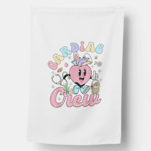 Funny Cardiac Crew Easter Day CVICU Nurse Cardiolo House Flag