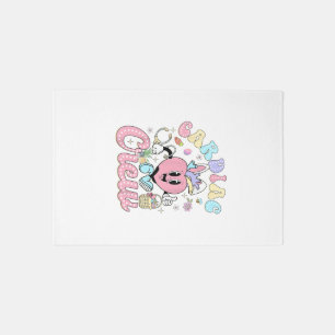 Funny Cardiac Crew Easter Day CVICU Nurse Cardiolo Rug