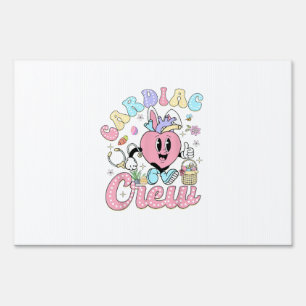 Funny Cardiac Crew Easter Day CVICU Nurse Cardiolo Sign