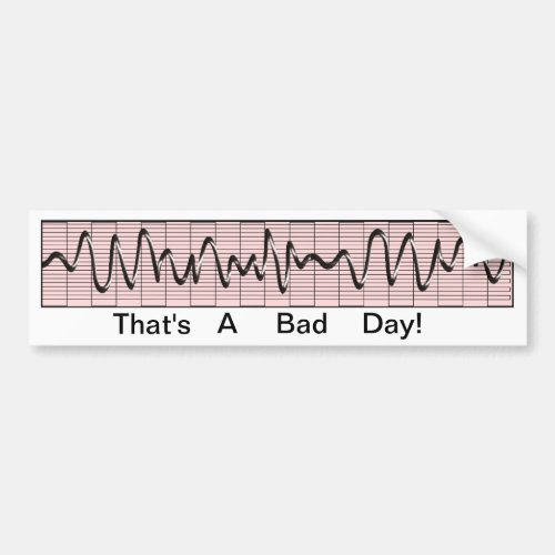 Funny Cardiac Rhythm Strip Bumper Sticker