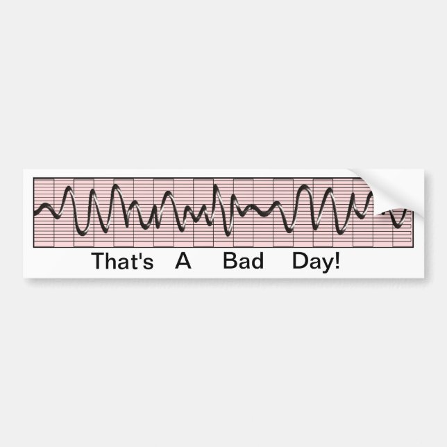 Funny Cardiac Rhythm Strip Bumper Sticker (Front)