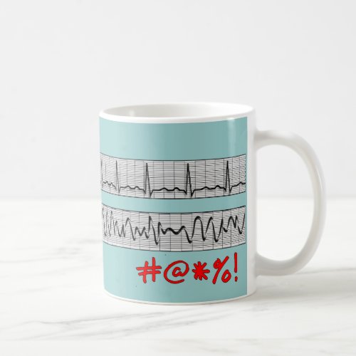 Funny Cardiac Rhythm Strip Gifts Coffee Mug