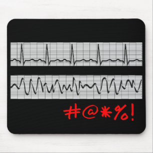 Funny Cardiac Rhythm Strip Gifts Mouse Pad