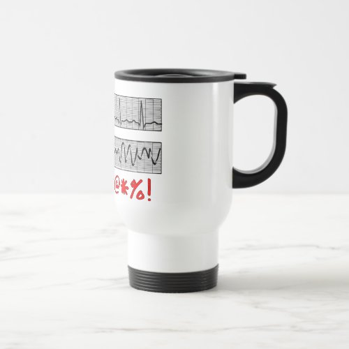 Funny Cardiac Rhythm Strip Gifts Travel Mug