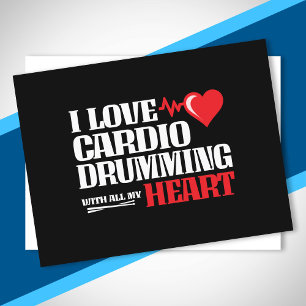 Funny Cardio Drumming Quote Fitness Motivation Postcard