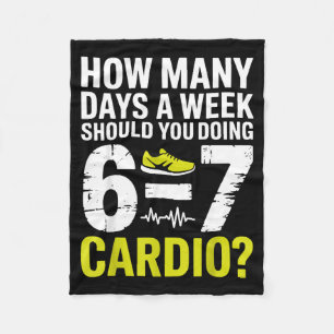 Funny Cardio Motivation Fitness Humor Running Work Fleece Blanket