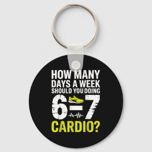 Funny Cardio Motivation Fitness Humor Running Work Keychain