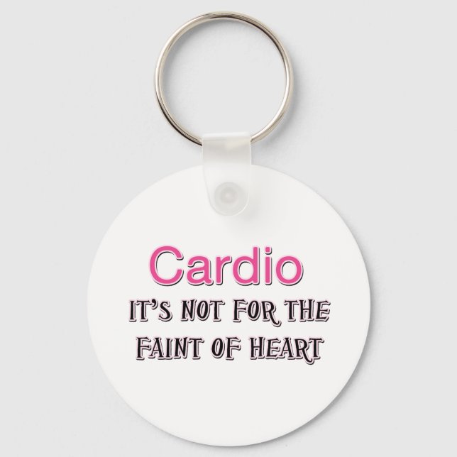 Funny Cardio Saying Keychain (Front)