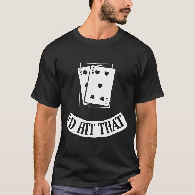 Funny Cards Black Jack Blackjack Gamble Casino Las T-Shirt (Front)