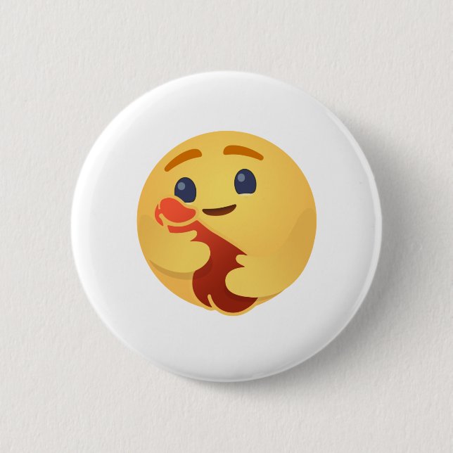 Funny Care Emojis Facebook Button (Front)