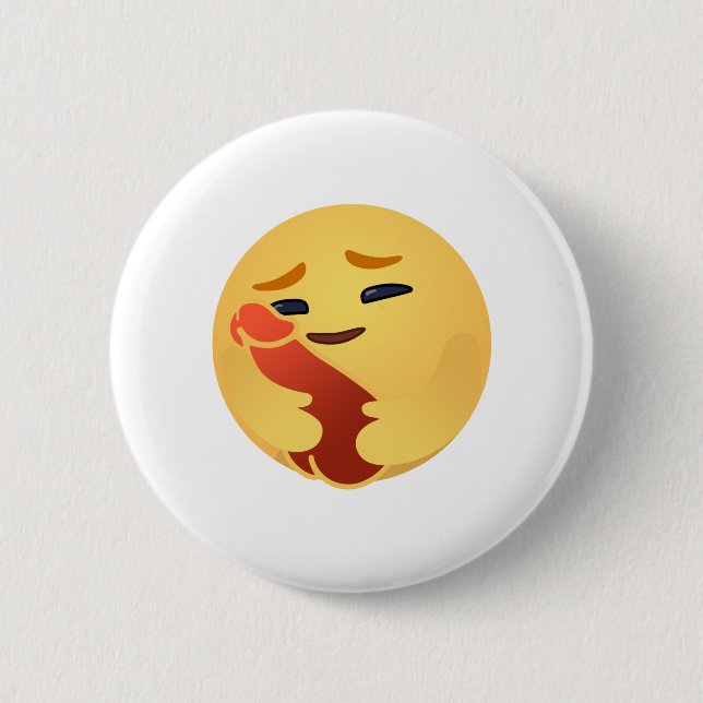 Funny Care Emojis Facebook Button (Front)
