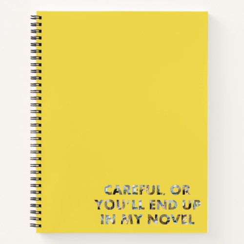Funny Careful or in my novel w faces Writers Notebook