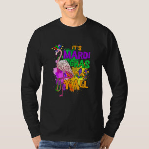 Funny Carnival Party  Idea Flamingo Mardi Gras 2 T-Shirt