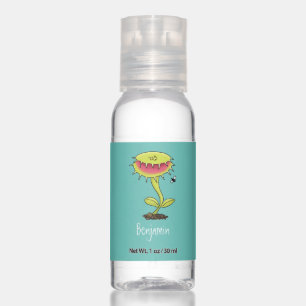 Funny carnivorous Venus fly trap plant cartoon Hand Sanitizer