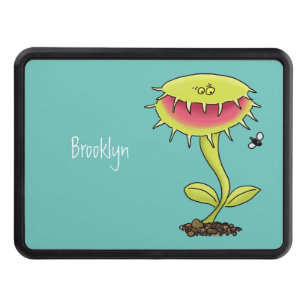 Funny carnivorous Venus fly trap plant cartoon Hitch Cover