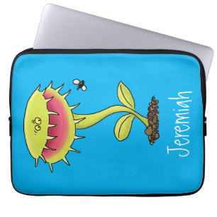 Funny carnivorous Venus fly trap plant cartoon Laptop Sleeve