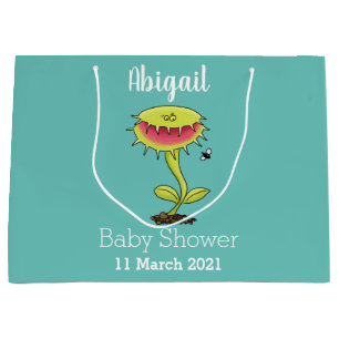 Funny carnivorous Venus fly trap plant cartoon Large Gift Bag