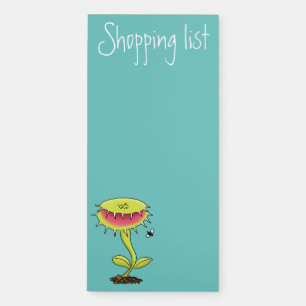 Funny carnivorous Venus fly trap plant cartoon Magnetic Notepad