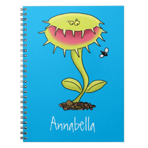 Funny carnivorous Venus fly trap plant cartoon Notebook