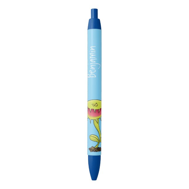 Funny carnivorous Venus fly trap plant cartoon Pen (Front Vertical)