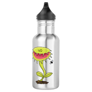 Funny carnivorous Venus fly trap plant cartoon Stainless Steel Water Bottle