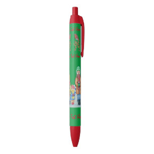 funny carol singers in the snow fun Christmas art Pen