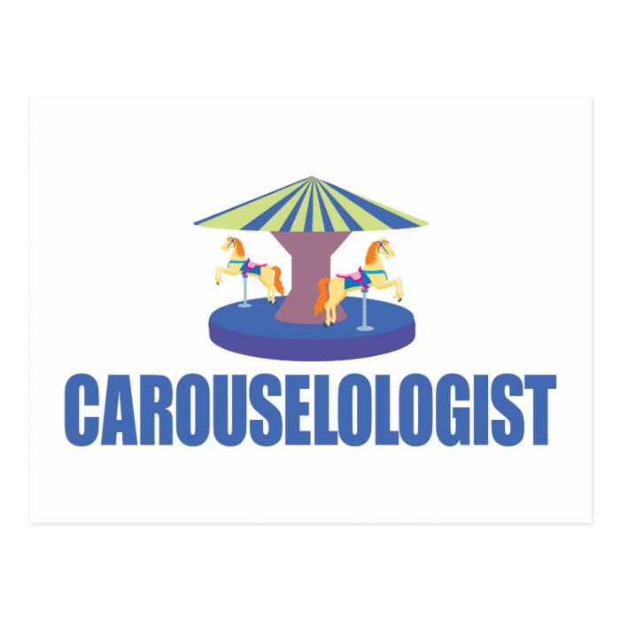 Funny Carousel Postcard