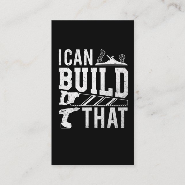 Funny Carpenter Father Humor Woodworking Business Card (Front)