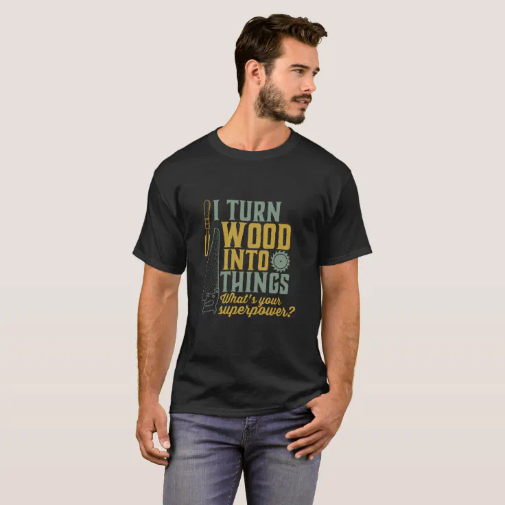 I'M A CARPENTER BUT I CAN'T FIX STUPID Black Cotton T-Shirt Wood Worker Builder 
