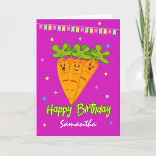 Funny Carrot, Happy Birthday, Card