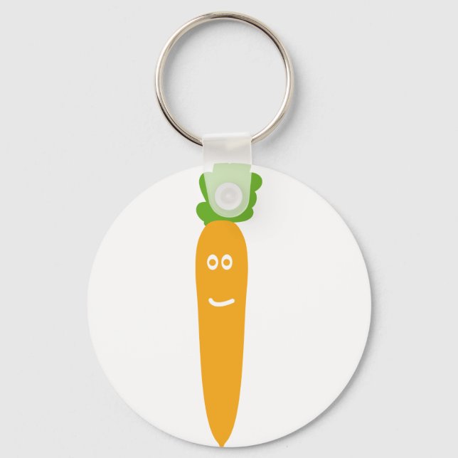 funny carrot icon keychain (Front)