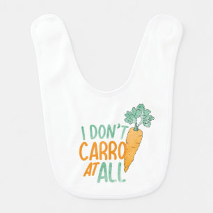 Funny Carrot Pun Art Food Jokes Carrot Art Design Baby Bib